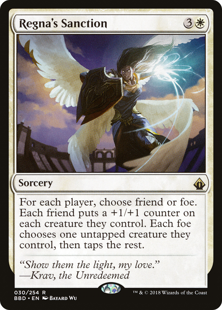 Regna's Sanction (BBD-030) [Battlebond] Foil MTG Single Wizards of the Coast
