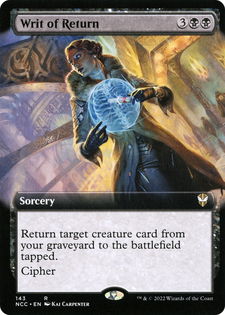 Writ of Return (NCC-143) [New Capenna Commander] (Extended Art) MTG Single Wizards of the Coast