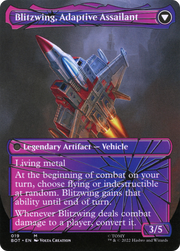 Blitzwing, Cruel Tormentor (Shattered Glass) (BOT-019) [Transformers] (Borderless) Foil MTG Single Wizards of the Coast