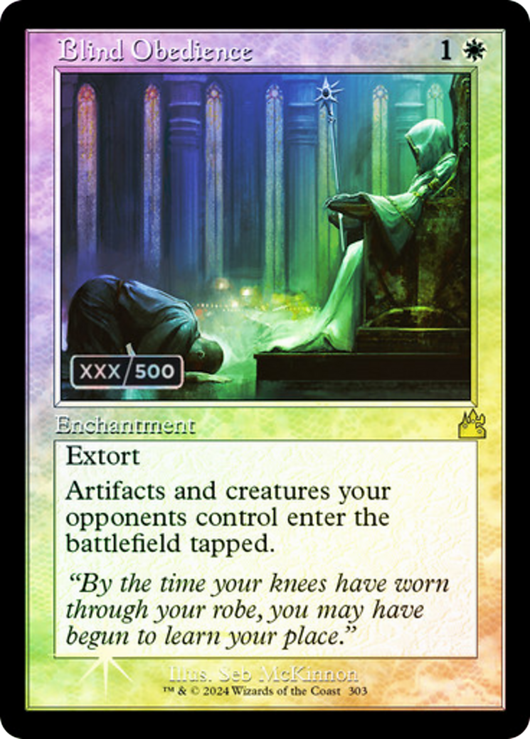 Blind Obedience (Serial Numbered) (RVR-303) [Ravnica Remastered] Foil MTG Single Wizards of the Coast