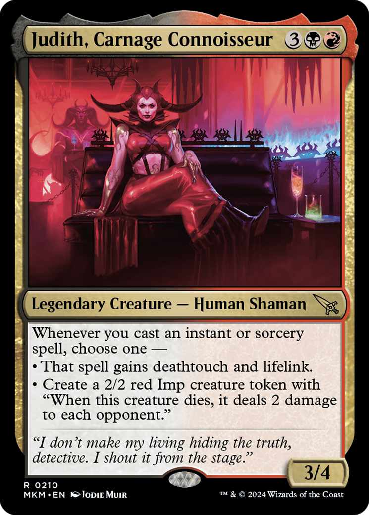 Judith, Carnage Connoisseur (MKM-210) [Murders at Karlov Manor] Foil MTG Single Murders at Karlov Manor