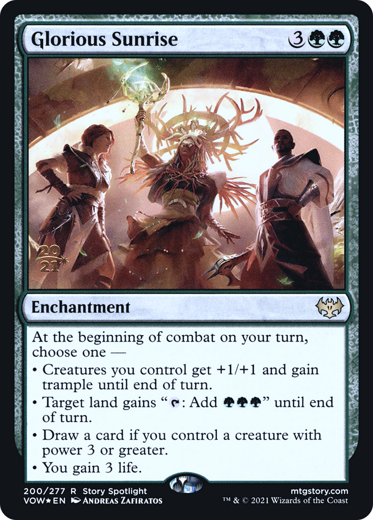 Glorious Sunrise (PRE-200) [Innistrad: Crimson Vow Promos] Foil MTG Single Wizards of the Coast