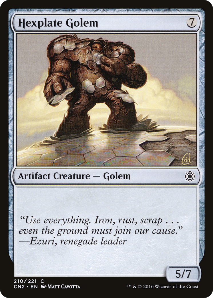 Hexplate Golem (CN2-210) [Conspiracy: Take the Crown] MTG Single Wizards of the Coast