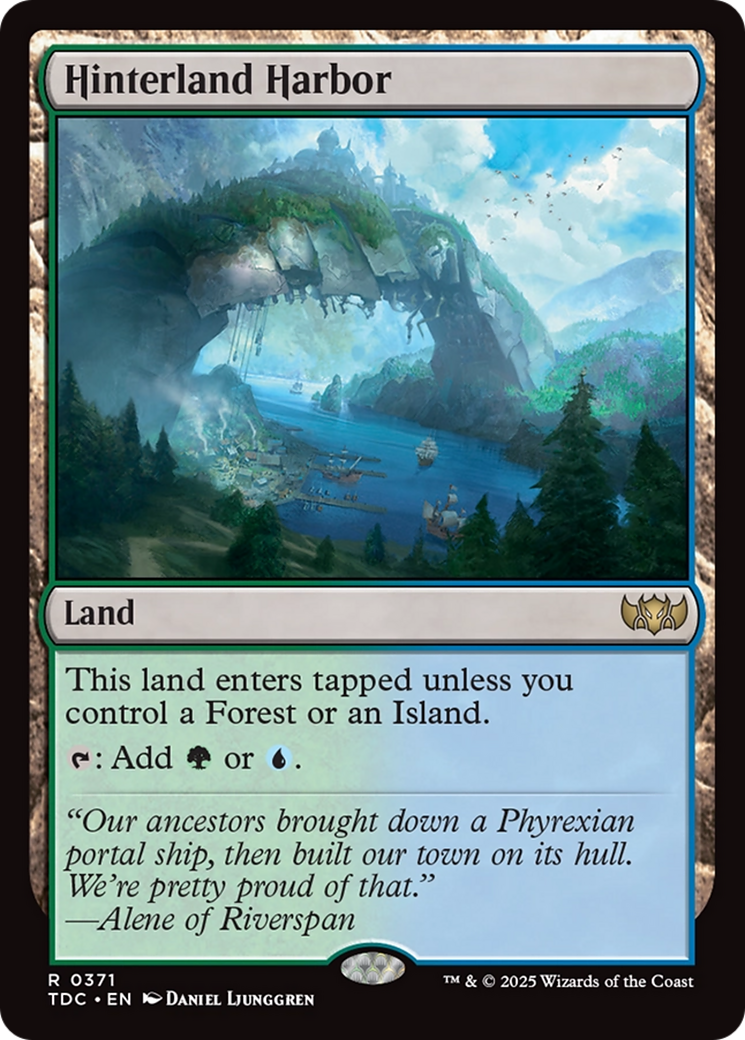 Hinterland Harbor (TDC-371) [Commander: Tarkir: Dragonstorm] MTG Single Wizards of the Coast