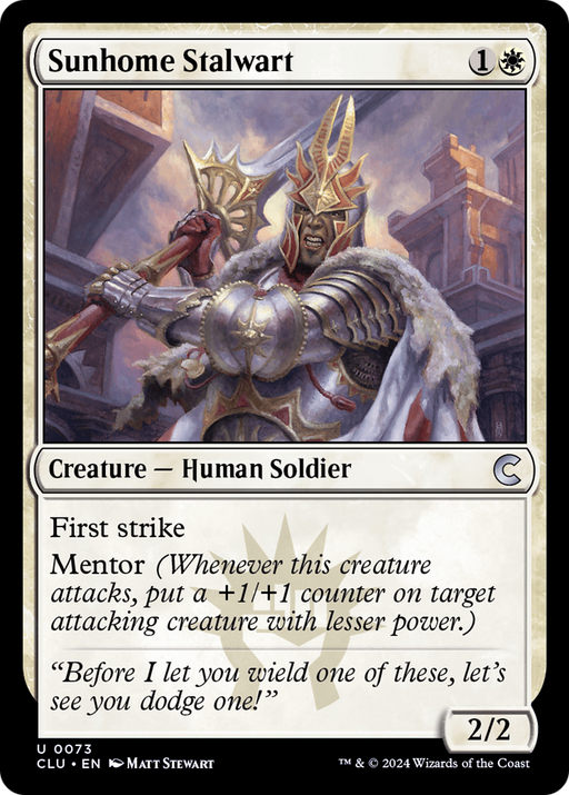 Sunhome Stalwart (CLU-073) [Ravnica: Clue Edition] MTG Single Wizards of the Coast