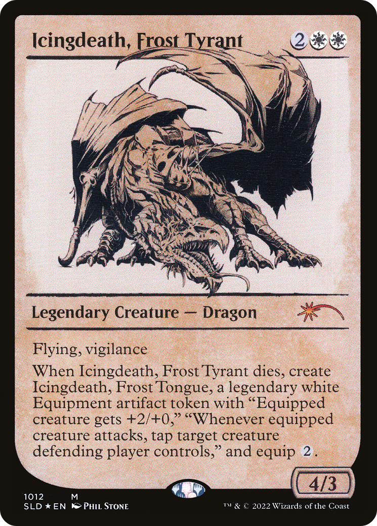 Icingdeath, Frost Tyrant (SLD-1012) [Secret Lair] Drop (Showcase) Foil MTG Single Wizards of the Coast
