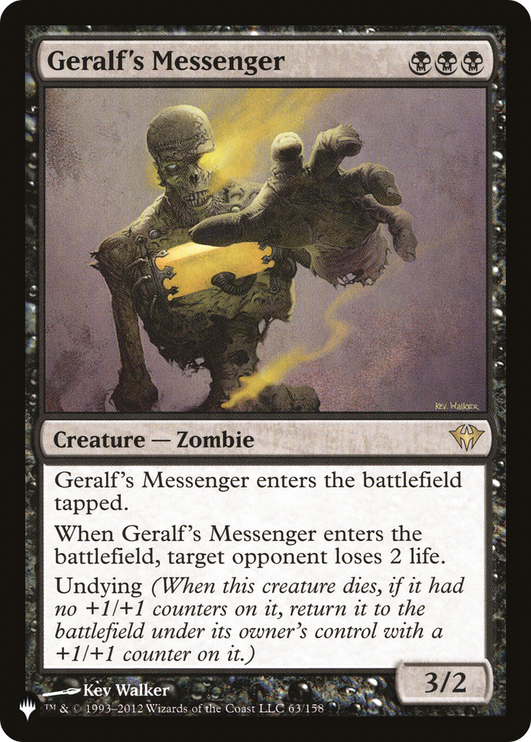Geralf's Messenger (LIST-63/158) [Mystery Booster] The List MTG Single Wizards of the Coast