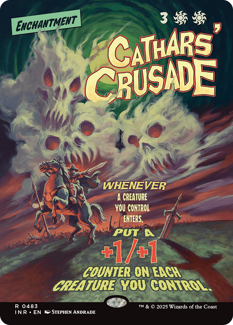 Cathars' Crusade (INR-483) [Innistrad Remastered] (Showcase) (Borderless) MTG Single Wizards of the Coast