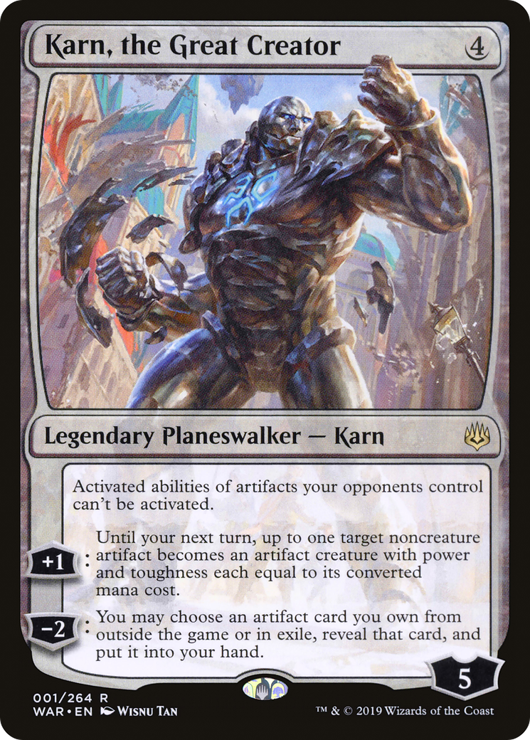 Karn, the Great Creator (WAR-001) [War of the Spark] MTG Single Wizards of the Coast