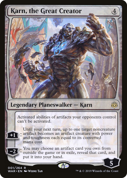 Karn, the Great Creator (WAR-001) [War of the Spark] MTG Single Wizards of the Coast