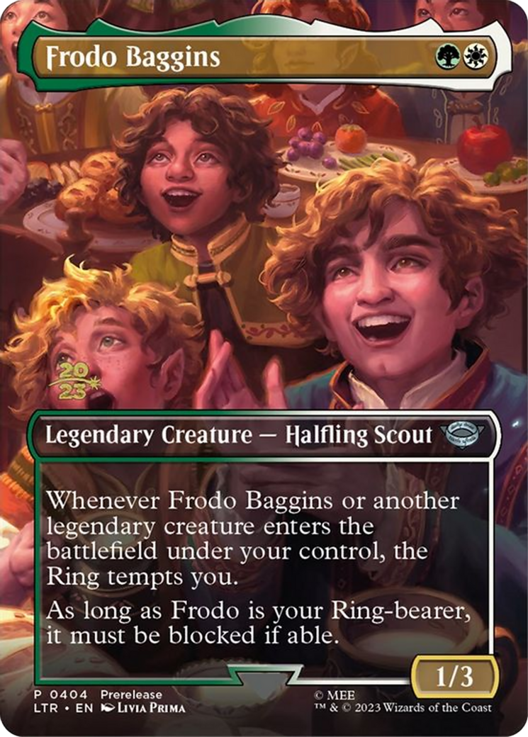 Frodo Baggins (PRE-404) [Tales of Middle-earth Promos] (Borderless) Foil MTG Single Wizards of the Coast