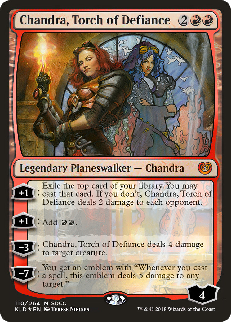 Chandra, Torch of Defiance (SDCC 2018 Exclusive) (MEDIA-110) [Misc] San Diego Comic-Con 2018 Foil MTG Single Wizards of the Coast