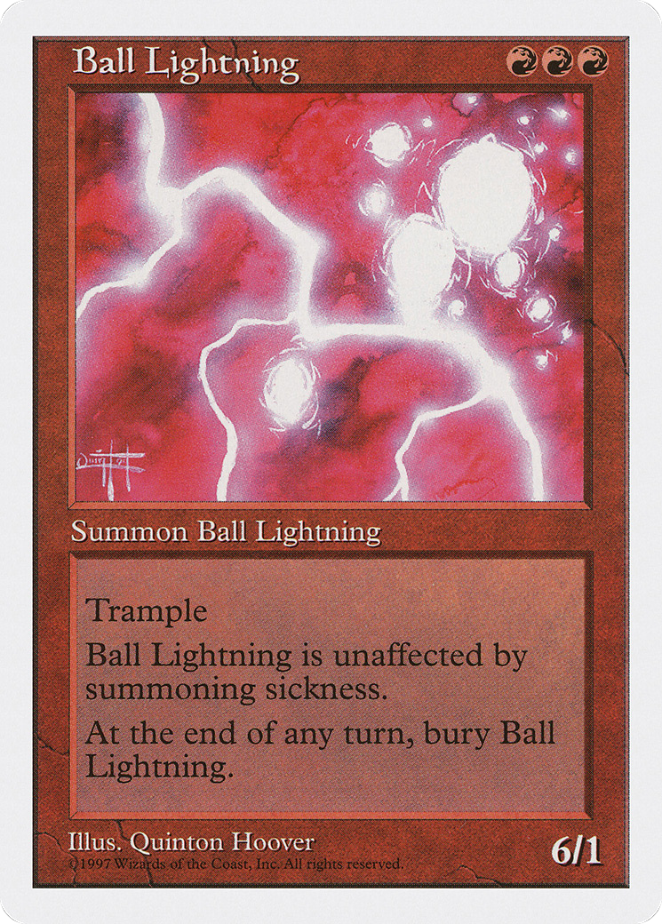 Ball Lightning (5ED-) [Fifth Edition] MTG Single Wizards of the Coast
