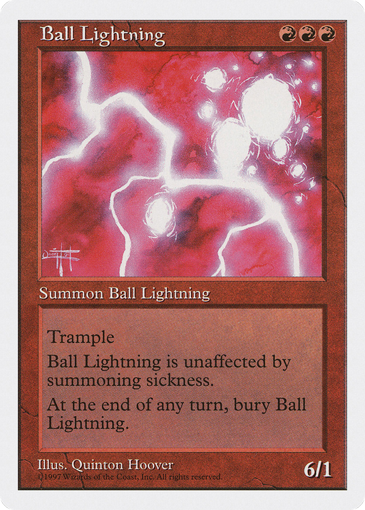 Ball Lightning (5ED-) [Fifth Edition] MTG Single Wizards of the Coast
