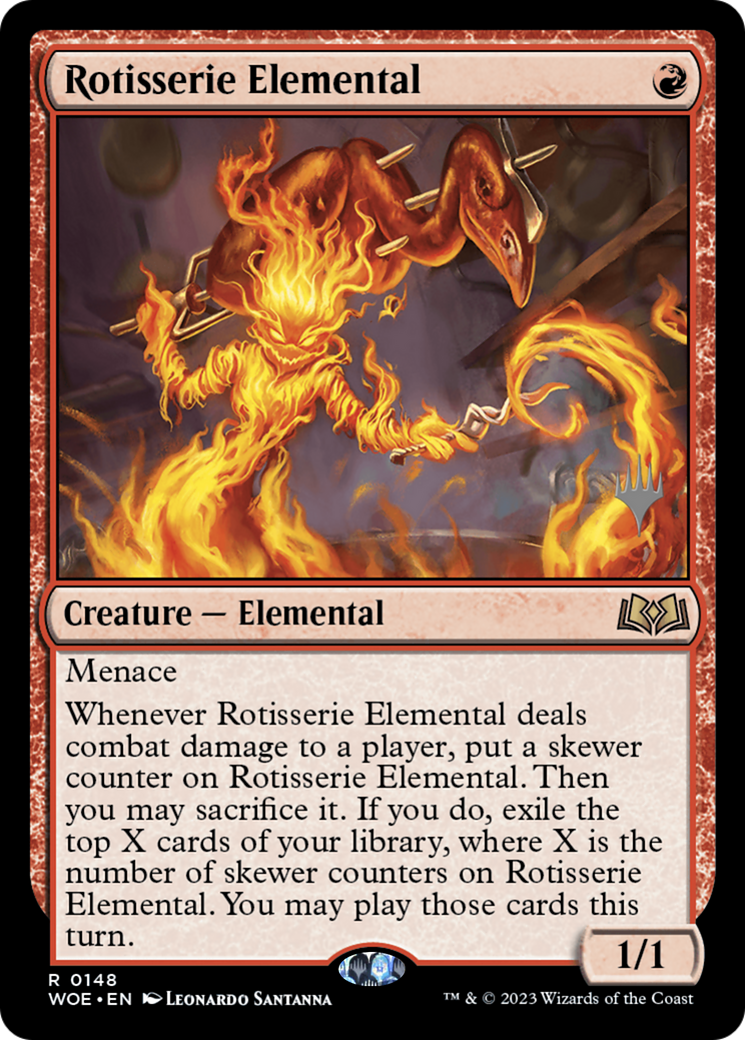 Rotisserie Elemental (PPWOE-148) [Wilds of Eldraine Promos] MTG Single Wizards of the Coast