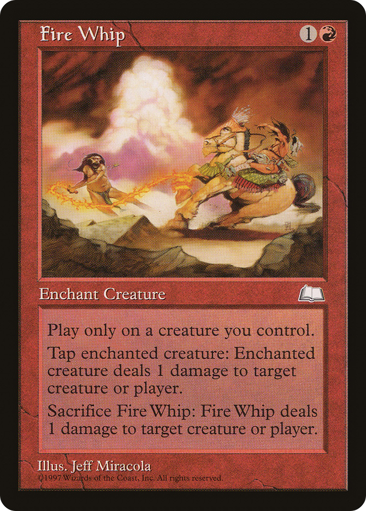 Fire Whip (WTH-) [Weatherlight] MTG Single Wizards of the Coast