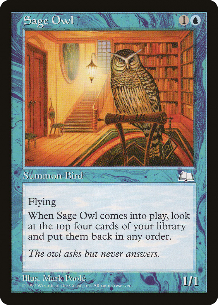 Sage Owl (WTH-) [Weatherlight] MTG Single Wizards of the Coast