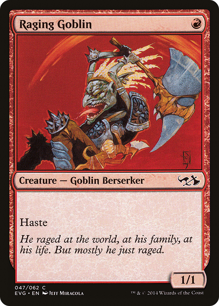 Raging Goblin (DD3-047) [Misc] Duel Decks Anthology: Elves vs. Goblins MTG Single Wizards of the Coast