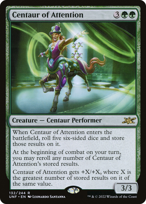 Centaur of Attention (UNF-132) [Unfinity] Foil MTG Single Wizards of the Coast