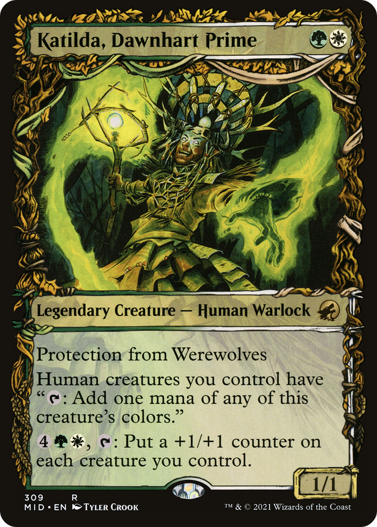 Katilda, Dawnhart Prime (MID-309) [Innistrad: Midnight Hunt] (Showcase) Foil MTG Single Wizards of the Coast