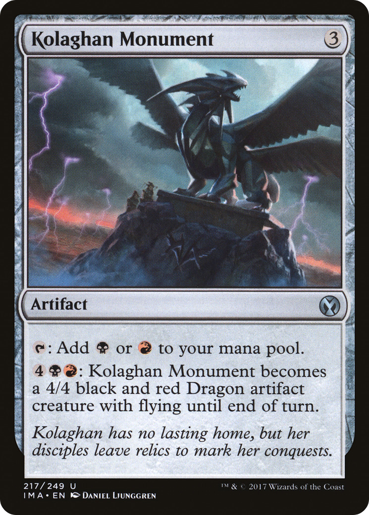 Kolaghan Monument (IMA-217) [Iconic Masters] Foil MTG Single Wizards of the Coast