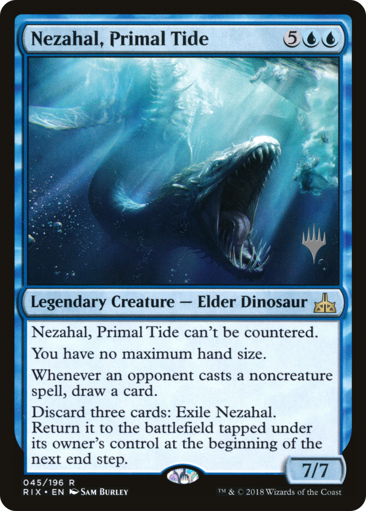Nezahal, Primal Tide (PPM20-045) [Rivals of Ixalan Promos] Foil MTG Single Wizards of the Coast