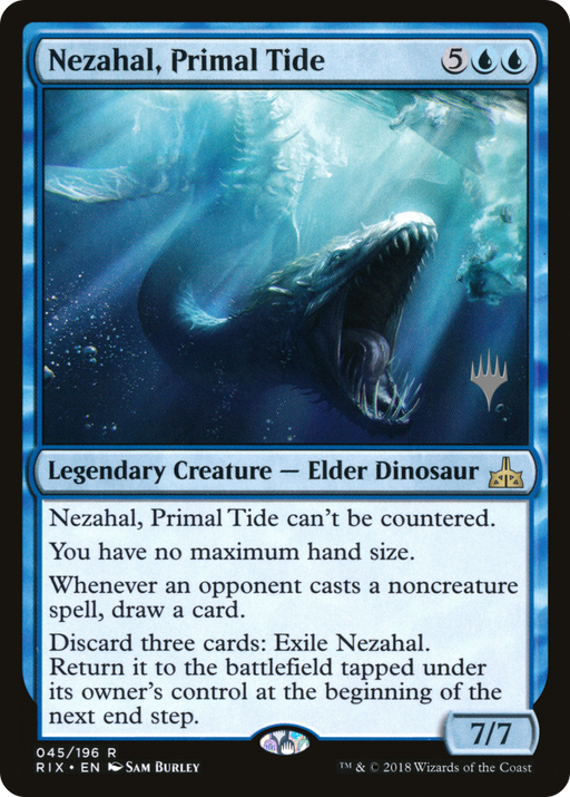 Nezahal, Primal Tide (PPM20-045) [Rivals of Ixalan Promos] Foil MTG Single Wizards of the Coast