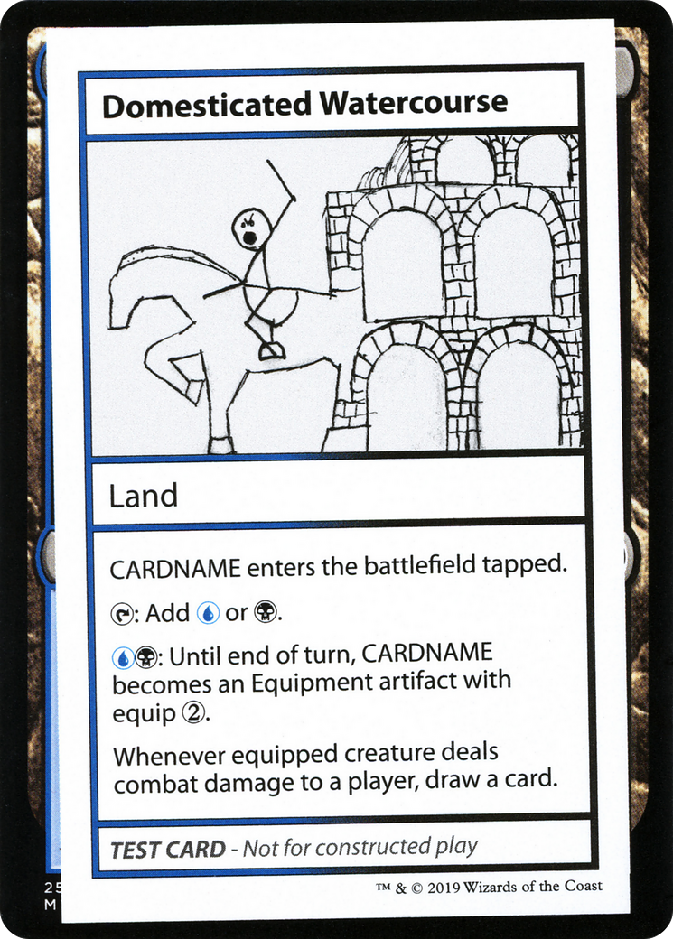 Domesticated Watercourse (No PW Symbol) (CMB1-) [Mystery Booster] Playtest Cards 2021 MTG Single Wizards of the Coast
