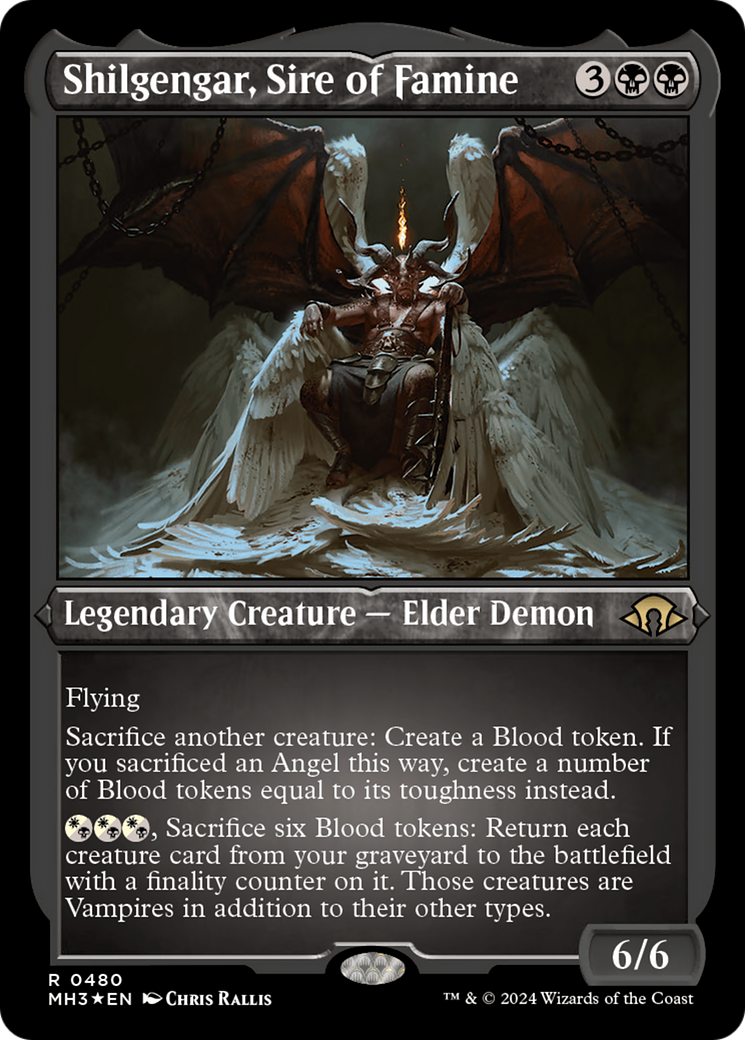 Shilgengar, Sire of Famine (Foil Etched) (MH3-480) [Modern Horizons 3] Foil MTG Single Wizards of the Coast