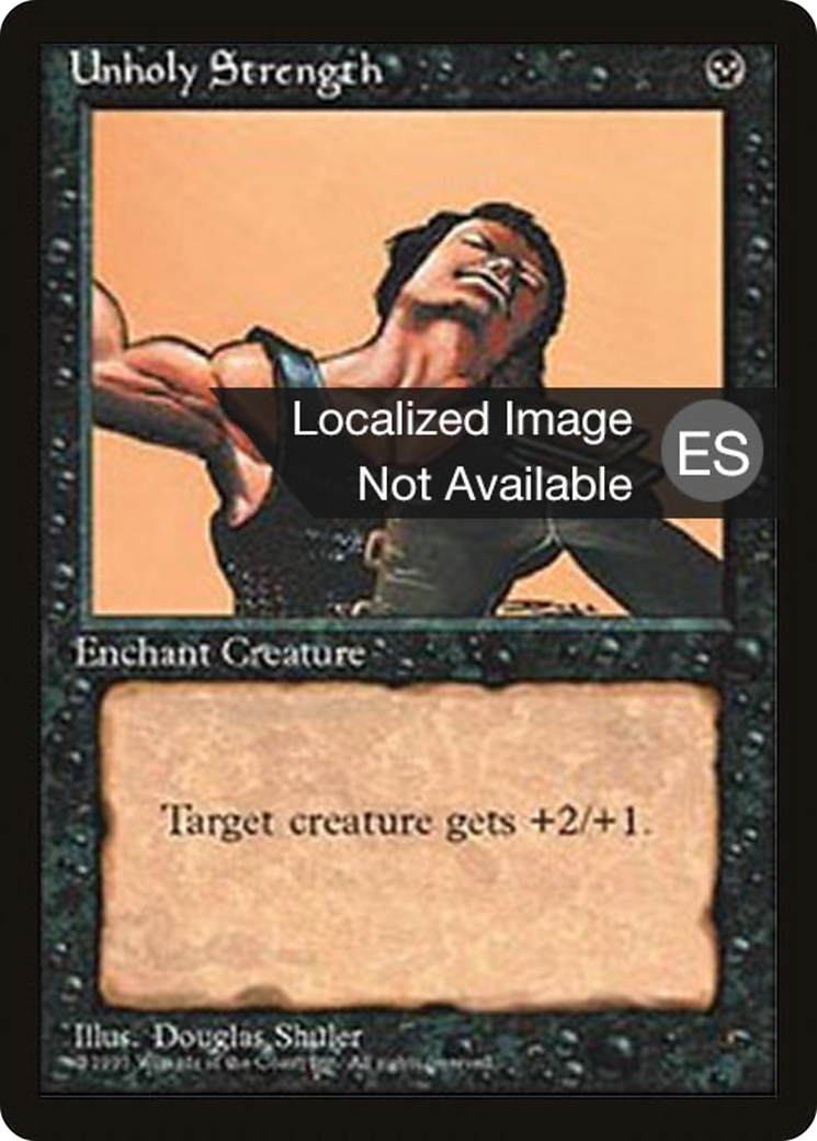 Unholy Strength (4BB-166) [Fourth Edition Foreign Black Border] MTG Single Wizards of the Coast