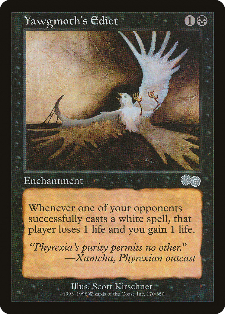 Yawgmoth's Edict (USG-170) [Urza's Saga] MTG Single Wizards of the Coast