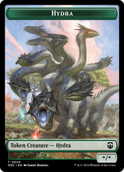 Hydra (Ripple Foil) // Boar Double-Sided Token [Tokens] Modern Horizons 3 Commander Tokens MTG Single Magic: The Gathering