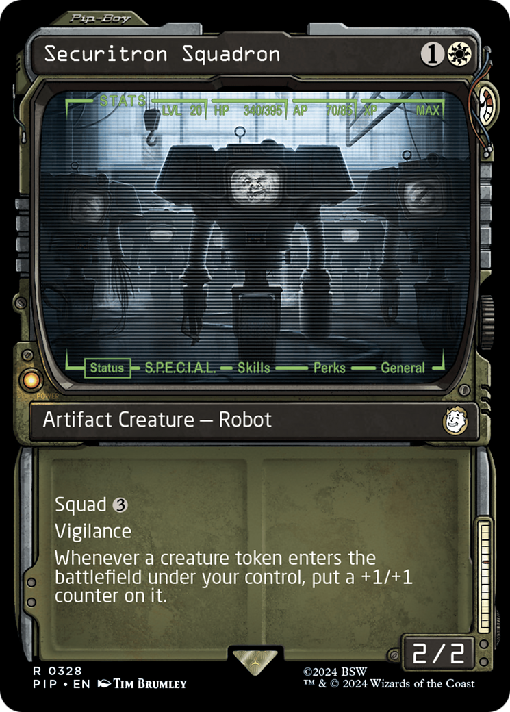 Securitron Squadron (PIP-328) [Fallout] (Showcase) Foil MTG Single Wizards of the Coast