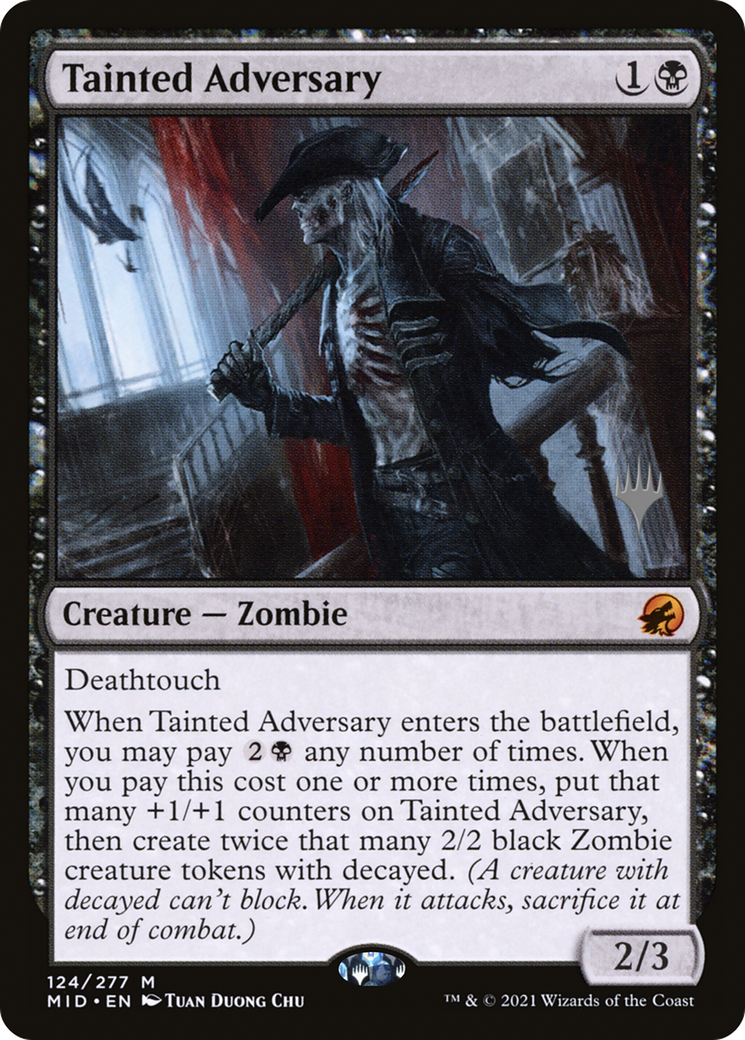 Tainted Adversary (PPMID-124) [Innistrad: Midnight Hunt Promos] MTG Single Wizards of the Coast