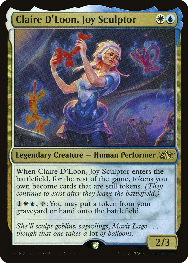 Claire D'Loon, Joy Sculptor (Galaxy Foil) (UNF-451) [Unfinity] Foil MTG Single Wizards of the Coast