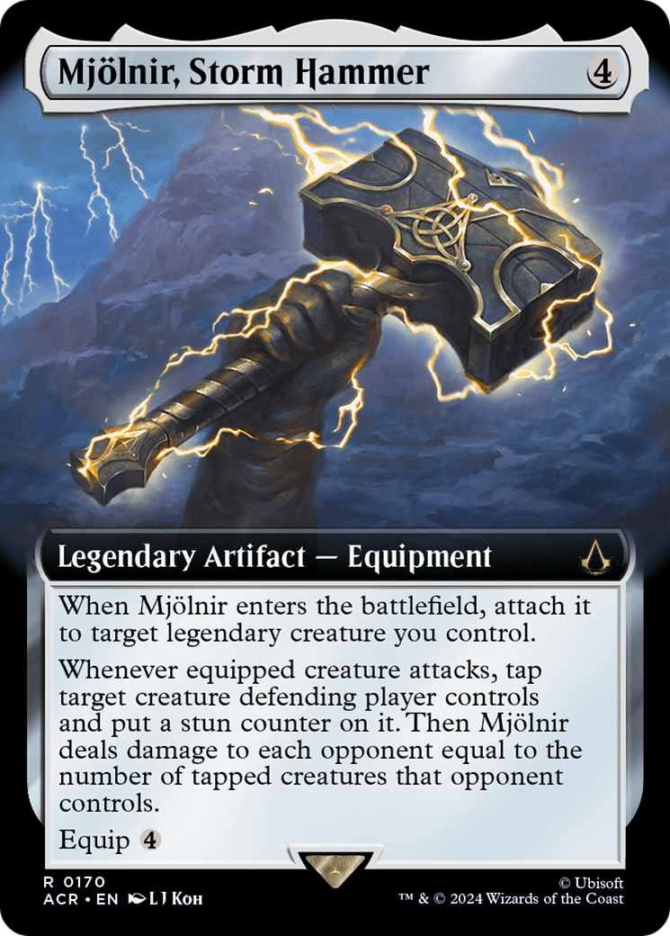 Mjolnir, Storm Hammer (ACR-170) [Assassin's Creed] (Extended Art) Foil MTG Single Wizards of the Coast
