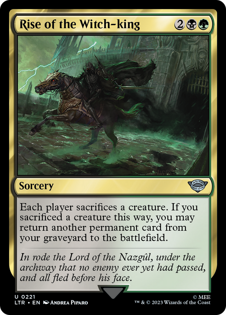 Rise of the Witch-king (LTR-221) [The Lord of the Rings: Tales of Middle-earth] MTG Single Wizards of the Coast