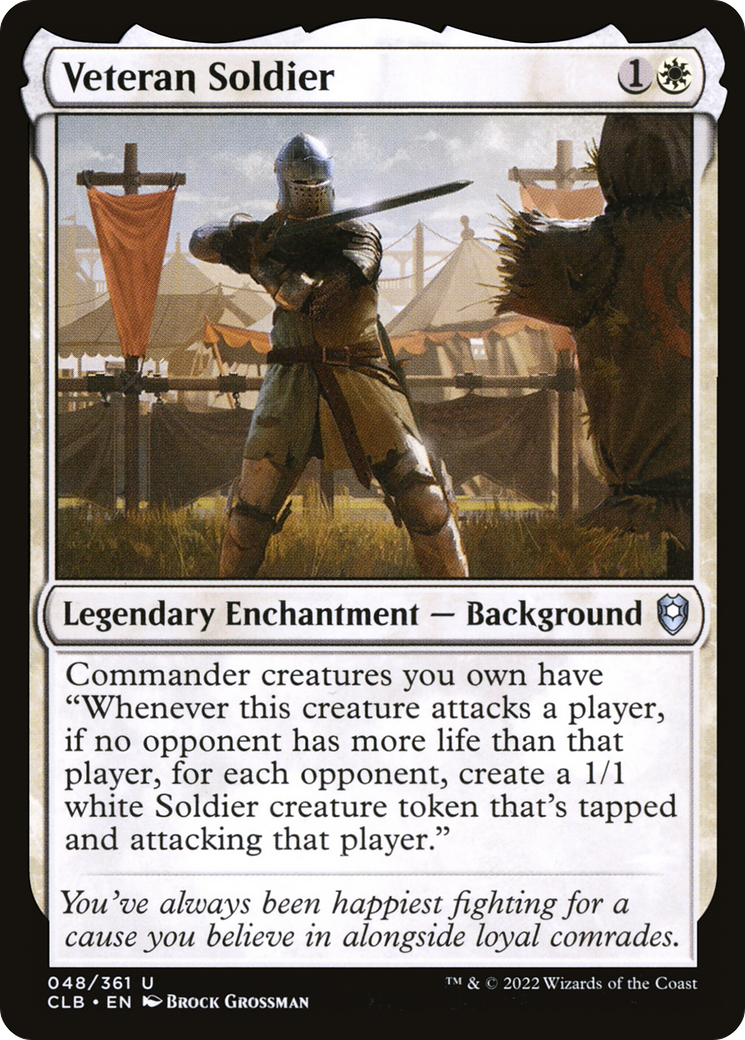 Veteran Soldier (CLB-048) [Commander Legends: Battle for Baldur's Gate] Foil MTG Single Wizards of the Coast