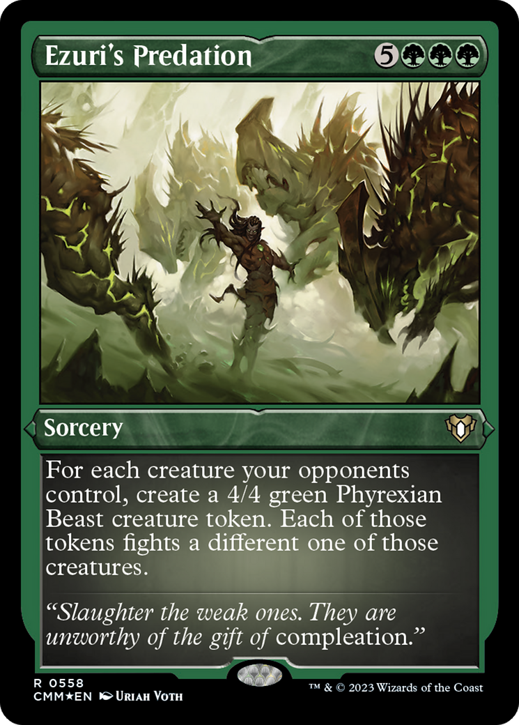 Ezuri's Predation (CMM-558) [Commander Masters] Etched Foil MTG Single Wizards of the Coast
