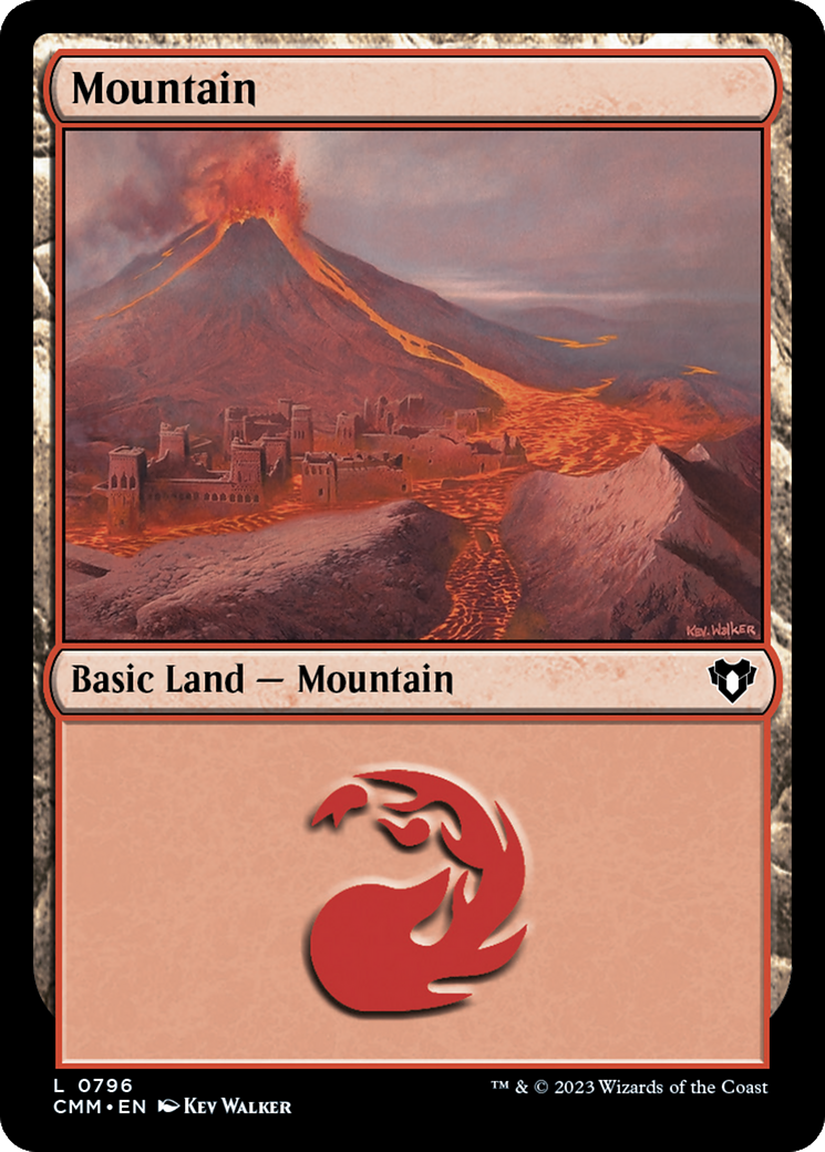 Mountain (0796) (CMM-796) [Commander Masters] MTG Single Wizards of the Coast