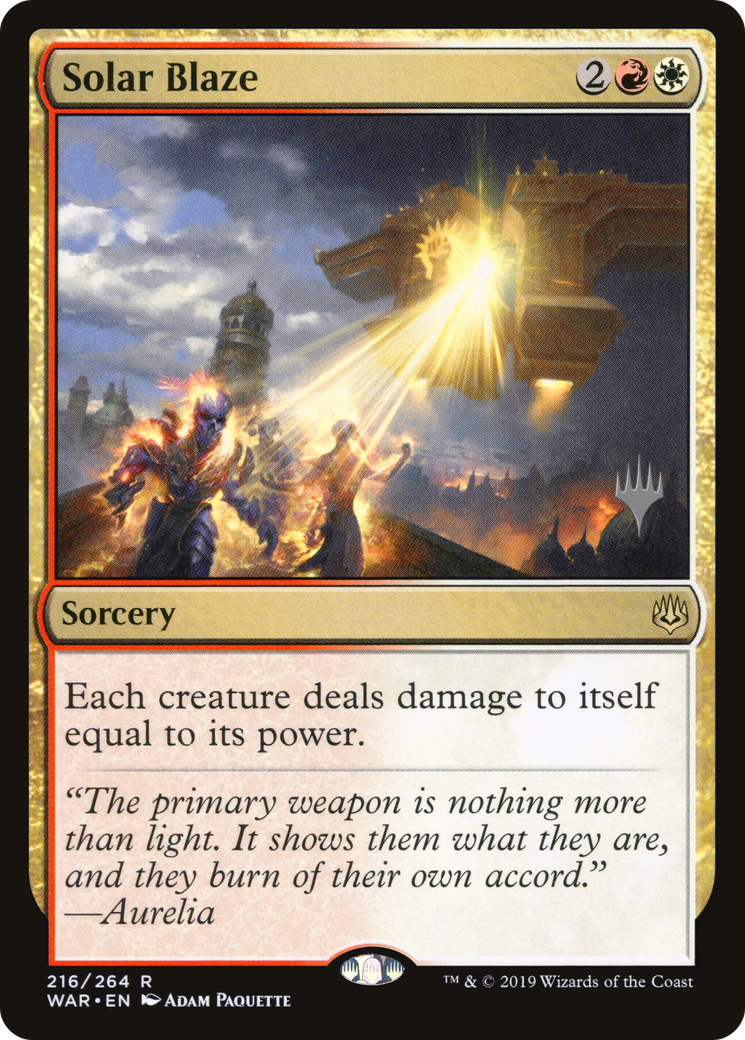 Solar Blaze (PPELD-216) [War of the Spark Promos] MTG Single Wizards of the Coast