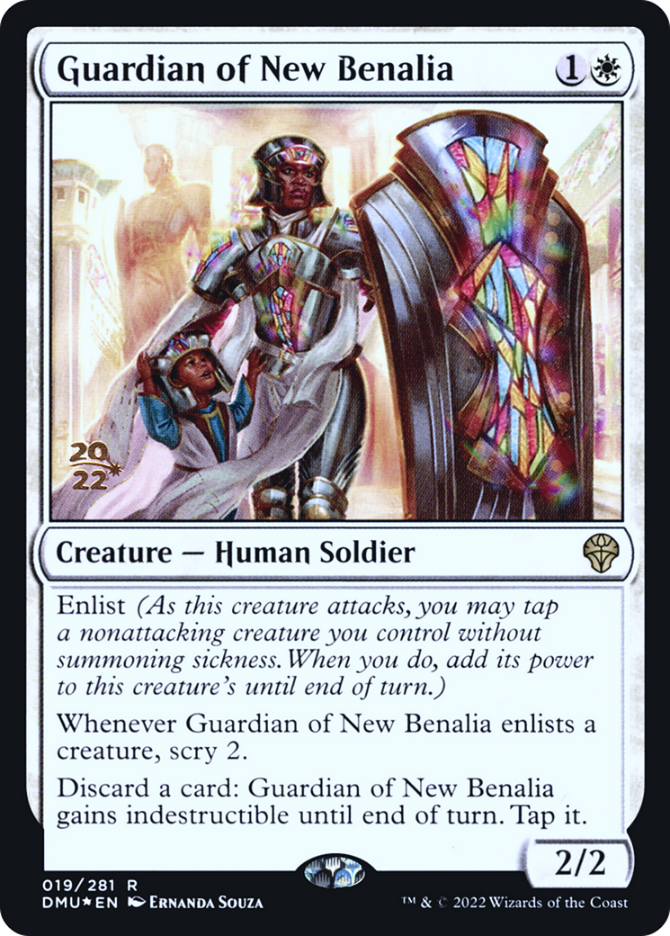 Guardian of New Benalia (PRE-019) [Dominaria United Promos] Foil MTG Single Wizards of the Coast