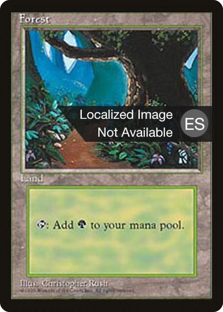 Forest (4BB-377) [Fourth Edition Foreign Black Border] MTG Single Wizards of the Coast
