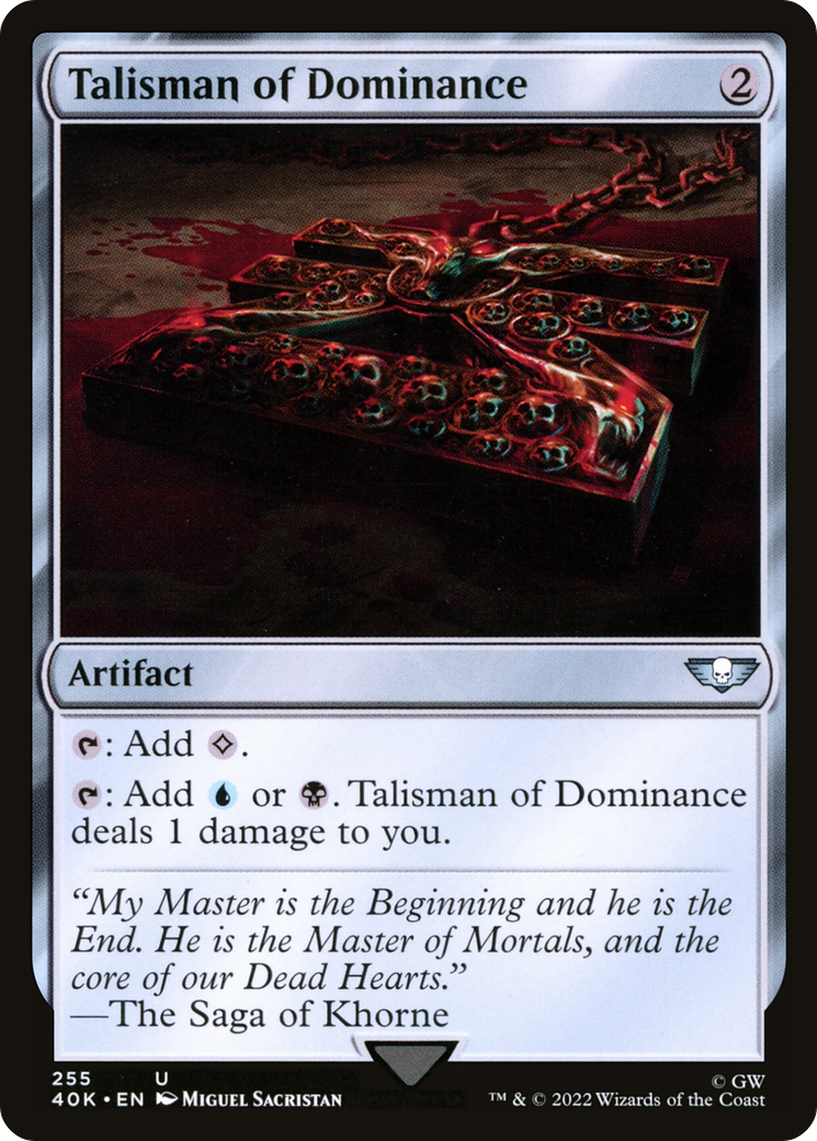 Talisman of Dominance (40K-255) [Warhammer 40,000 Commander] MTG Single Wizards of the Coast