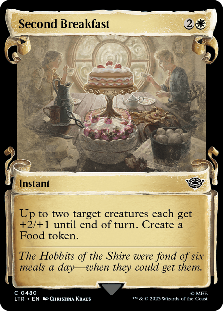 Second Breakfast (Showcase Scrolls) (LTR-480) [The Lord of the Rings: Tales of Middle-earth] (Showcase) MTG Single Wizards of the Coast
