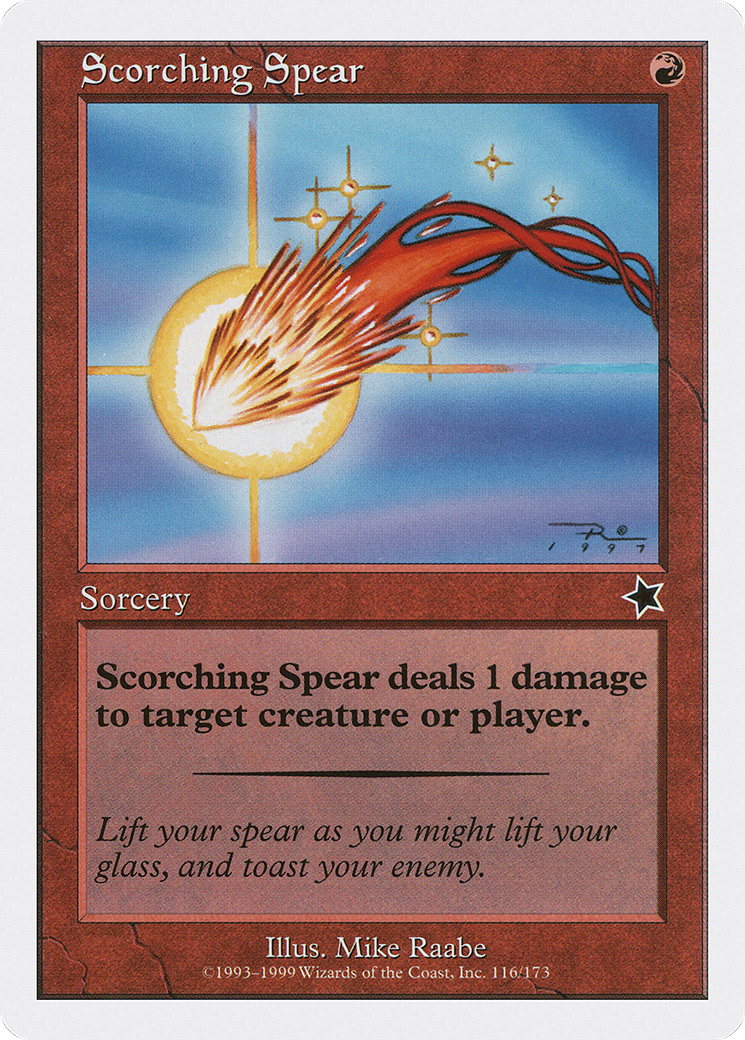 Scorching Spear (S99-116) [Misc] Starter 1999 MTG Single Wizards of the Coast