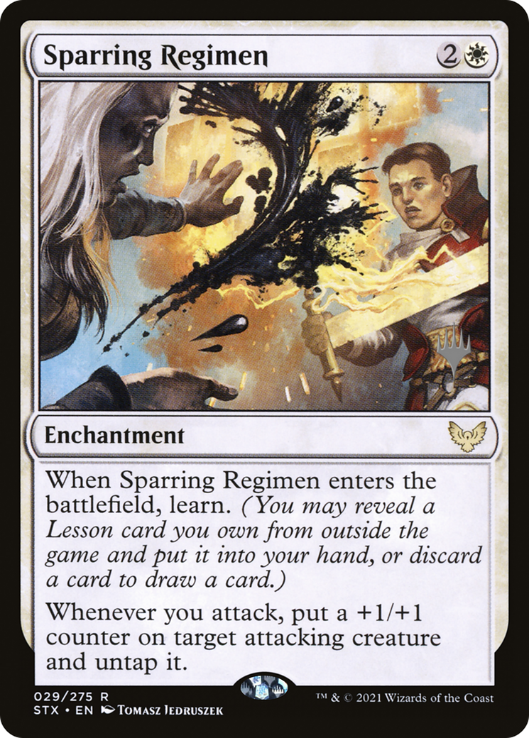 Sparring Regimen (PPSTX-29P) [Strixhaven: School of Mages Promos] MTG Single Wizards of the Coast