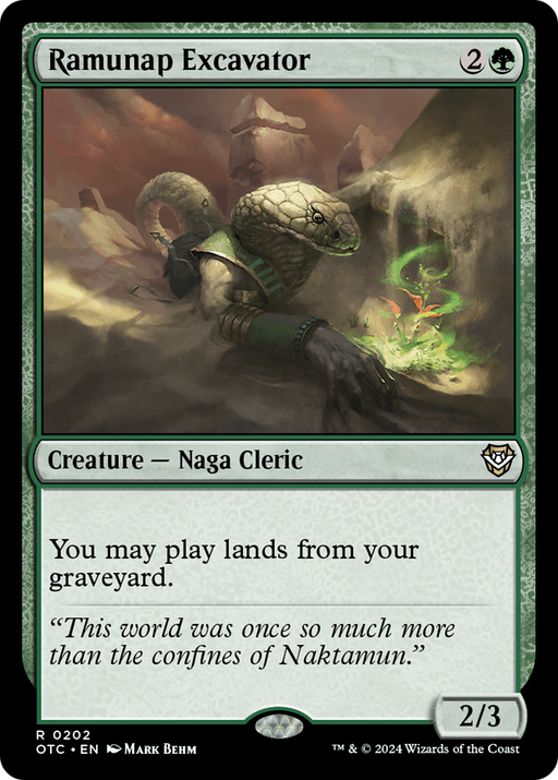 Ramunap Excavator (OTC-202) [Outlaws of Thunder Junction Commander] MTG Single Wizards of the Coast
