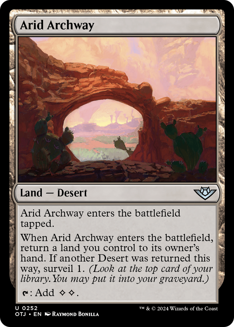 Arid Archway (OTJ-252) [Outlaws of Thunder Junction] Foil MTG Single Wizards of the Coast