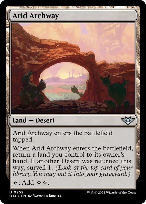 Arid Archway (OTJ-252) [Outlaws of Thunder Junction] Foil MTG Single Wizards of the Coast